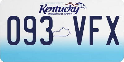 KY license plate 093VFX