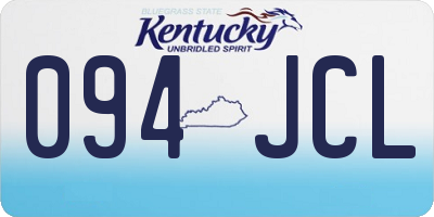 KY license plate 094JCL