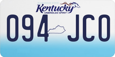 KY license plate 094JCO