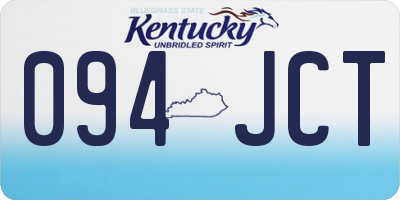 KY license plate 094JCT