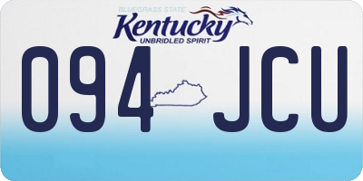 KY license plate 094JCU