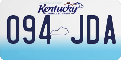 KY license plate 094JDA