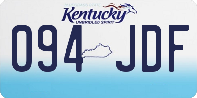 KY license plate 094JDF