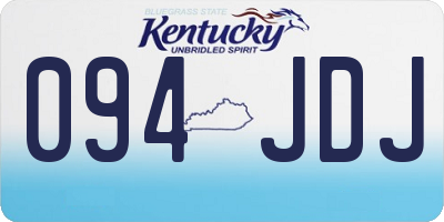 KY license plate 094JDJ