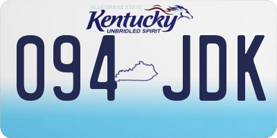 KY license plate 094JDK