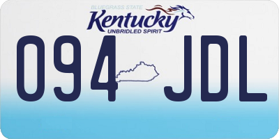 KY license plate 094JDL