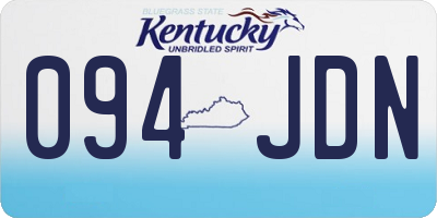 KY license plate 094JDN