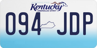 KY license plate 094JDP