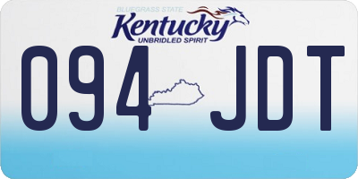 KY license plate 094JDT