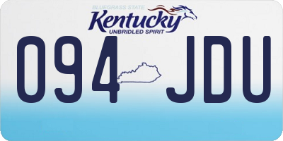 KY license plate 094JDU