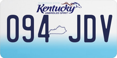 KY license plate 094JDV