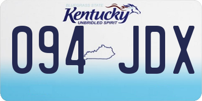 KY license plate 094JDX