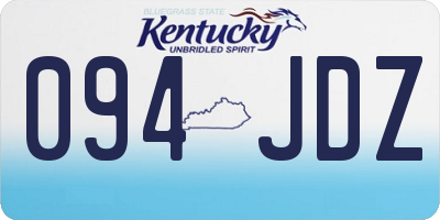 KY license plate 094JDZ