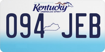 KY license plate 094JEB