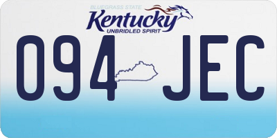 KY license plate 094JEC