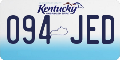 KY license plate 094JED
