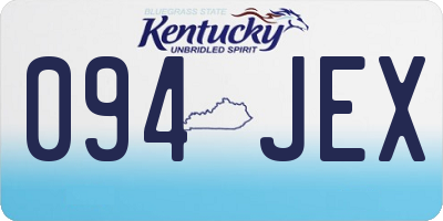 KY license plate 094JEX