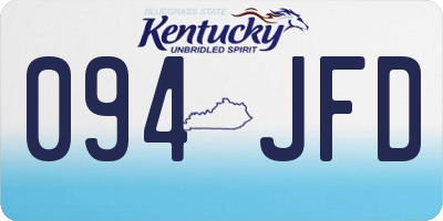 KY license plate 094JFD