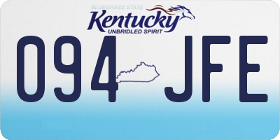 KY license plate 094JFE