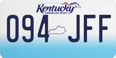 KY license plate 094JFF