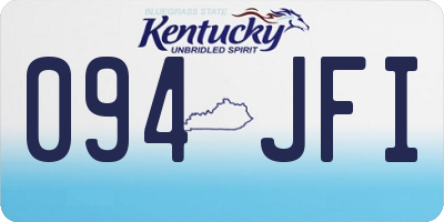 KY license plate 094JFI