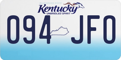 KY license plate 094JFO