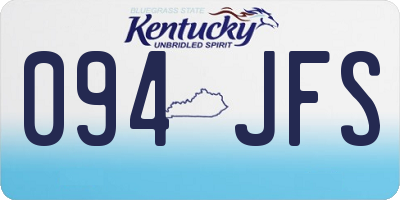 KY license plate 094JFS