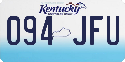 KY license plate 094JFU