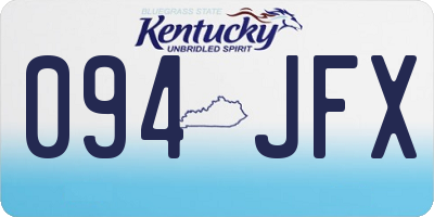 KY license plate 094JFX
