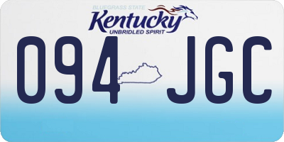 KY license plate 094JGC