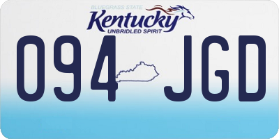 KY license plate 094JGD