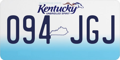 KY license plate 094JGJ