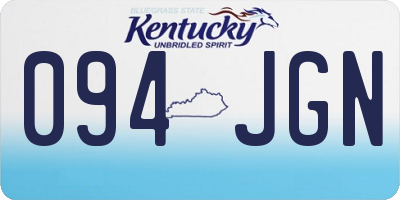 KY license plate 094JGN