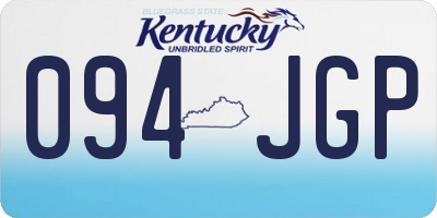 KY license plate 094JGP