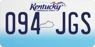 KY license plate 094JGS