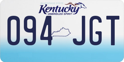 KY license plate 094JGT