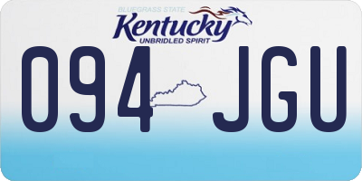 KY license plate 094JGU