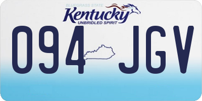 KY license plate 094JGV