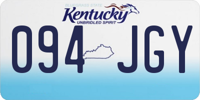 KY license plate 094JGY