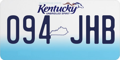 KY license plate 094JHB