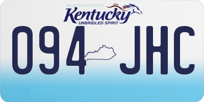 KY license plate 094JHC