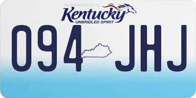 KY license plate 094JHJ