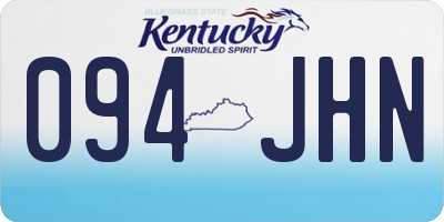 KY license plate 094JHN