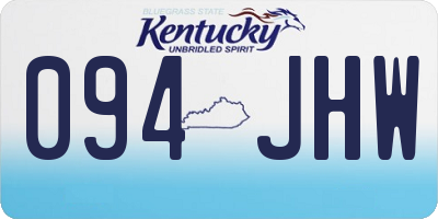 KY license plate 094JHW
