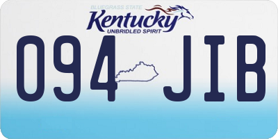 KY license plate 094JIB