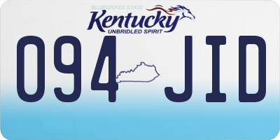 KY license plate 094JID