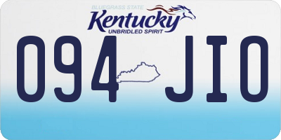 KY license plate 094JIO