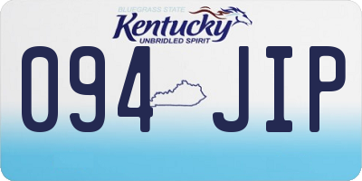 KY license plate 094JIP