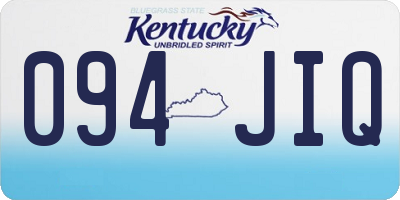 KY license plate 094JIQ