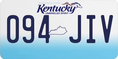 KY license plate 094JIV